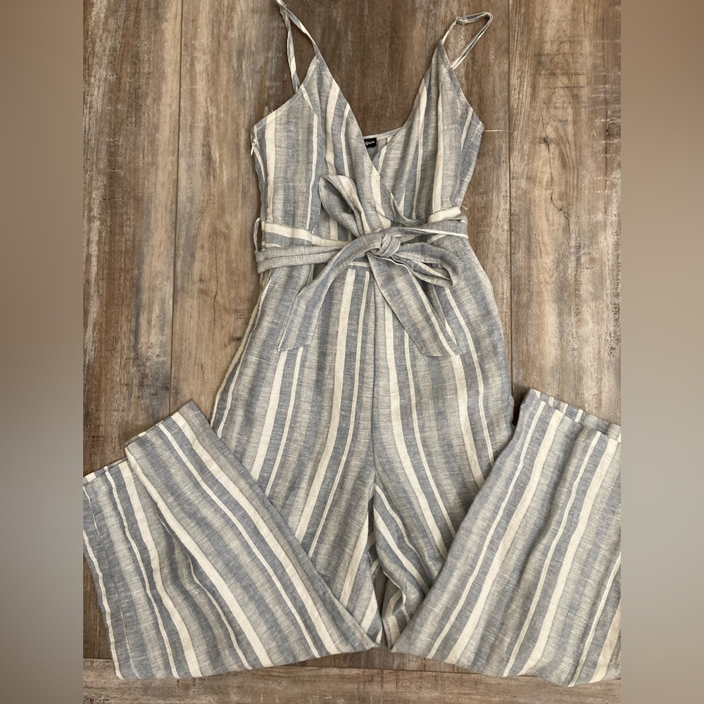 Aqua cropped jumpsuit size XS